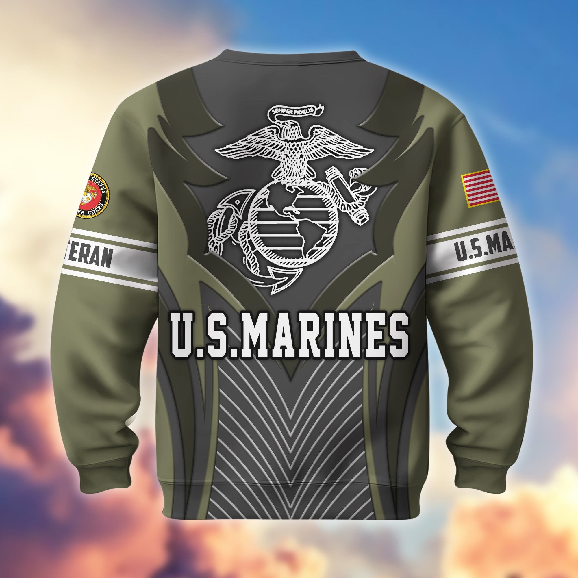 Premium US Veterans Sweatshirt BPHN140212, Gifts For US Veterans, Best Gifts On Father's Day, Armed Forces Day, Independence Day, Veterans Day.