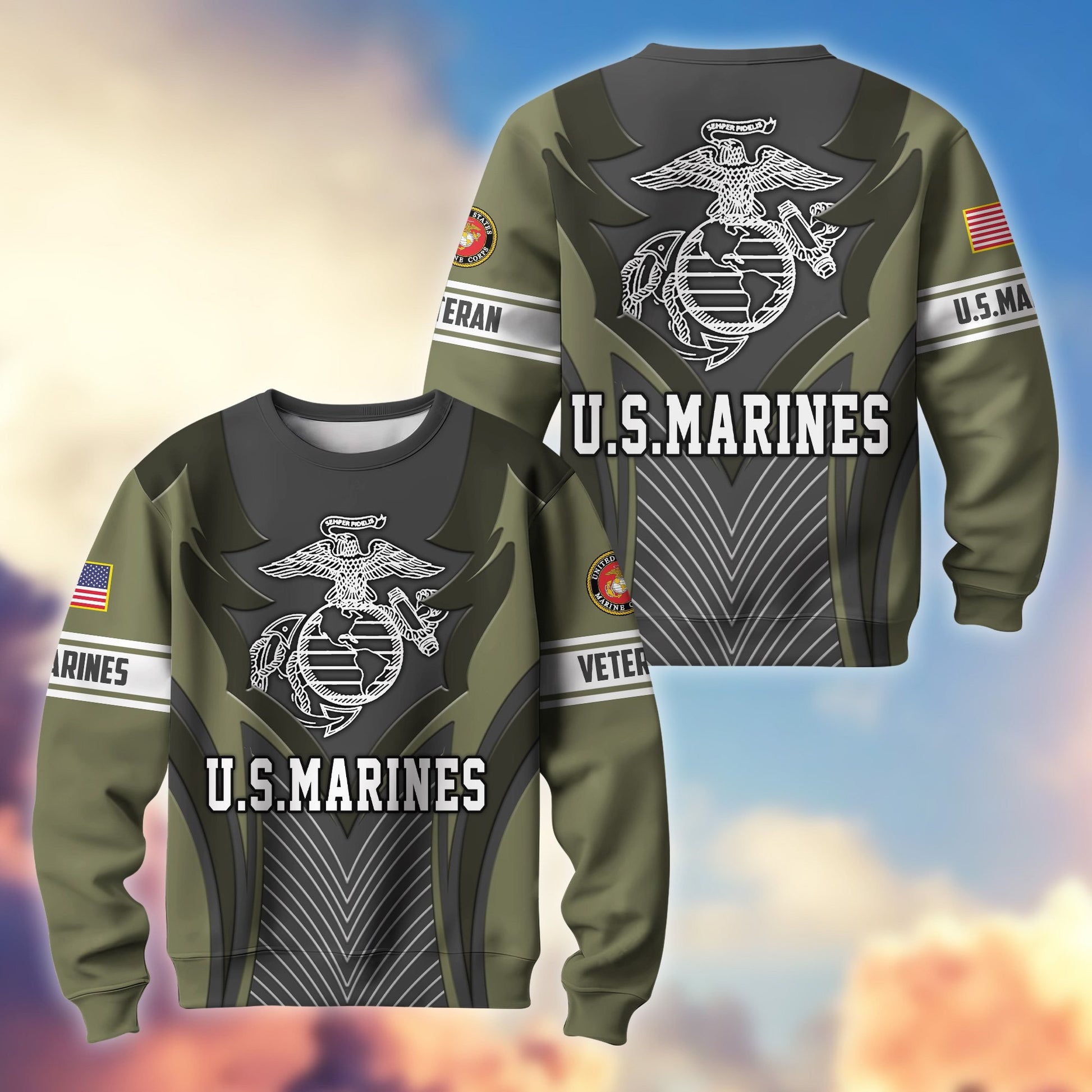 Premium US Veterans Sweatshirt BPHN140212, Gifts For US Veterans, Best Gifts On Father's Day, Armed Forces Day, Independence Day, Veterans Day.