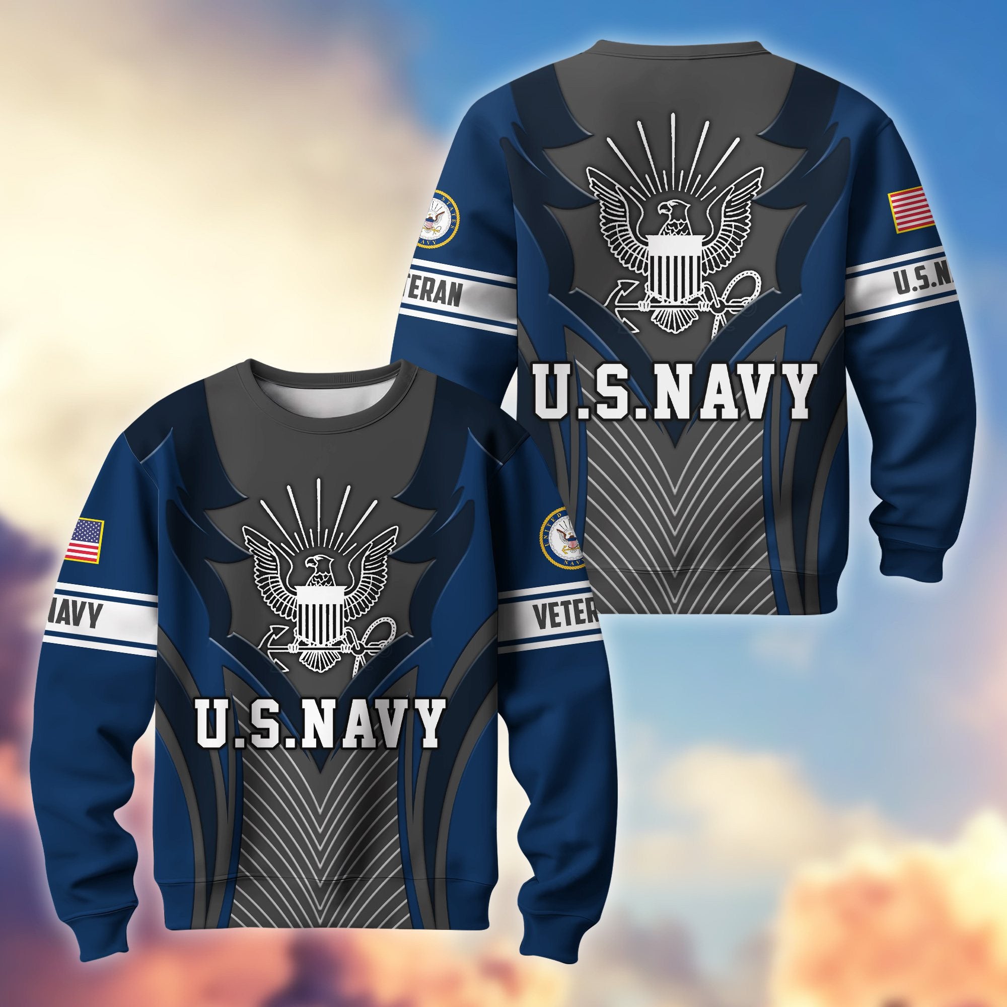 Premium US Veterans Sweatshirt BPHN140212, Gifts For US Veterans, Best Gifts On Father's Day, Armed Forces Day, Independence Day, Veterans Day.