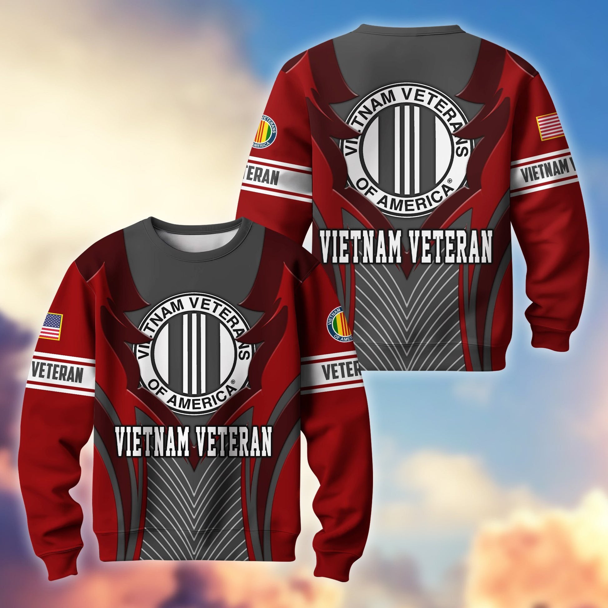 Premium US Veterans Sweatshirt BPHN140212, Gifts For US Veterans, Best Gifts On Father's Day, Armed Forces Day, Independence Day, Veterans Day.