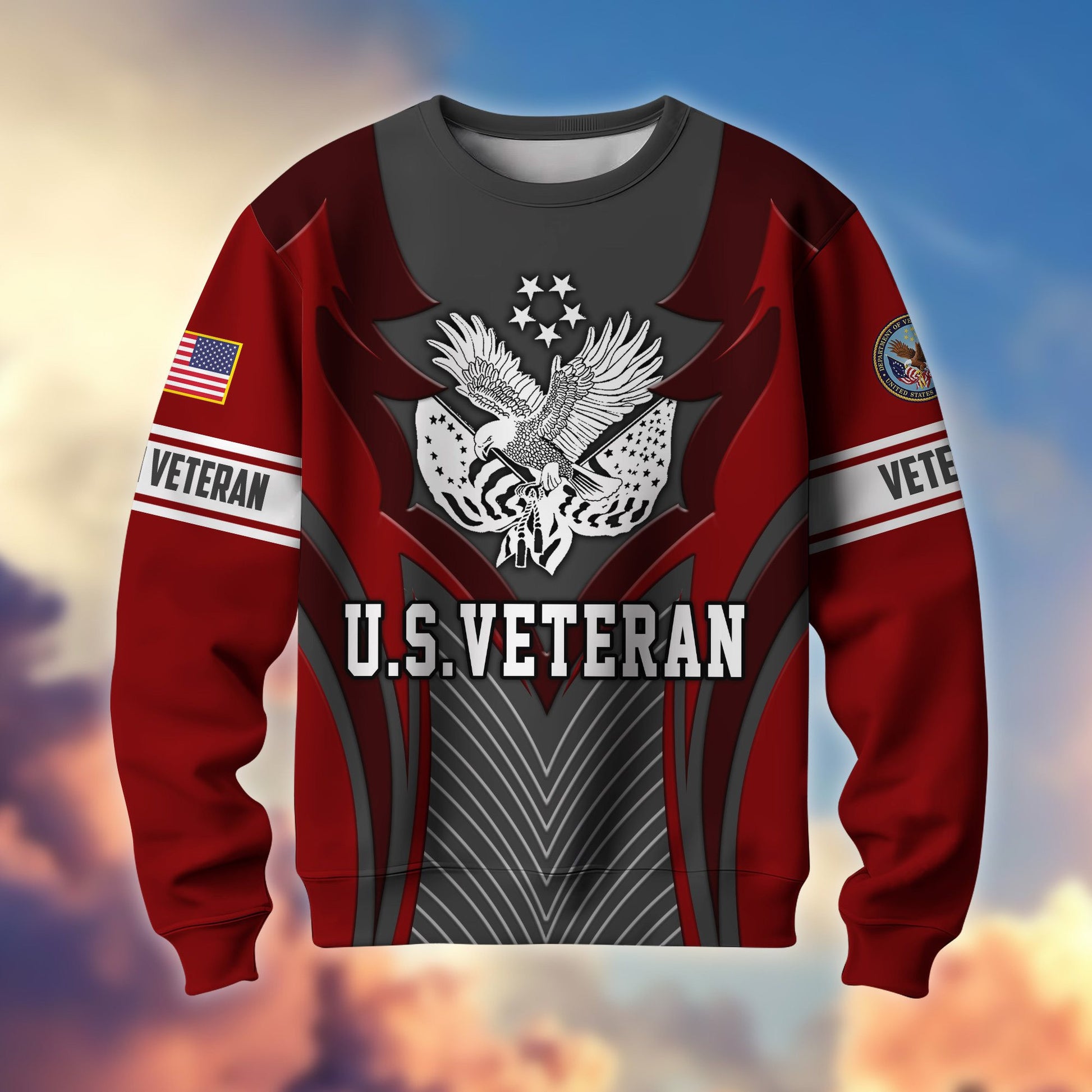 Premium US Veterans Sweatshirt BPHN140212, Gifts For US Veterans, Best Gifts On Father's Day, Armed Forces Day, Independence Day, Veterans Day.