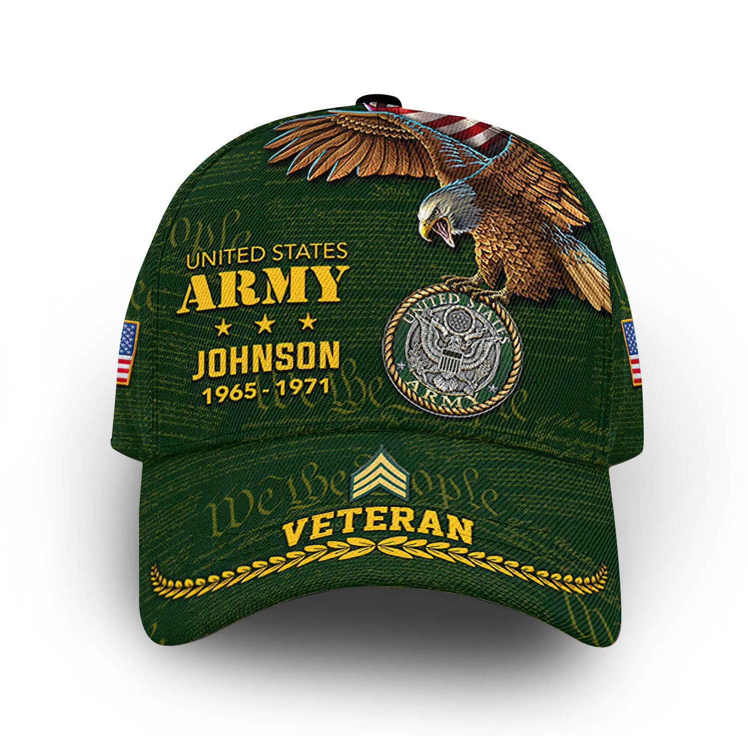 Premium US Army Cap VPVC007601, Custom Name, Rank, Year, Gifts For Army Veteran, Best Gifts On Father's Day, Armed Forces Day, Independence Day, Veterans Day.