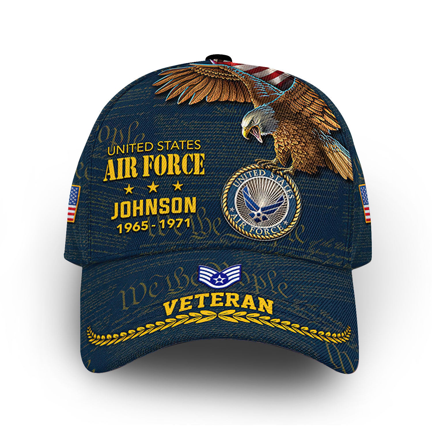 Premium USAF Cap VPVC007604, Custom Name, Rank, Year, Gifts For Air Force Veteran, Best Gifts On Father's Day, Armed Forces Day, Independence Day, Veterans Day.