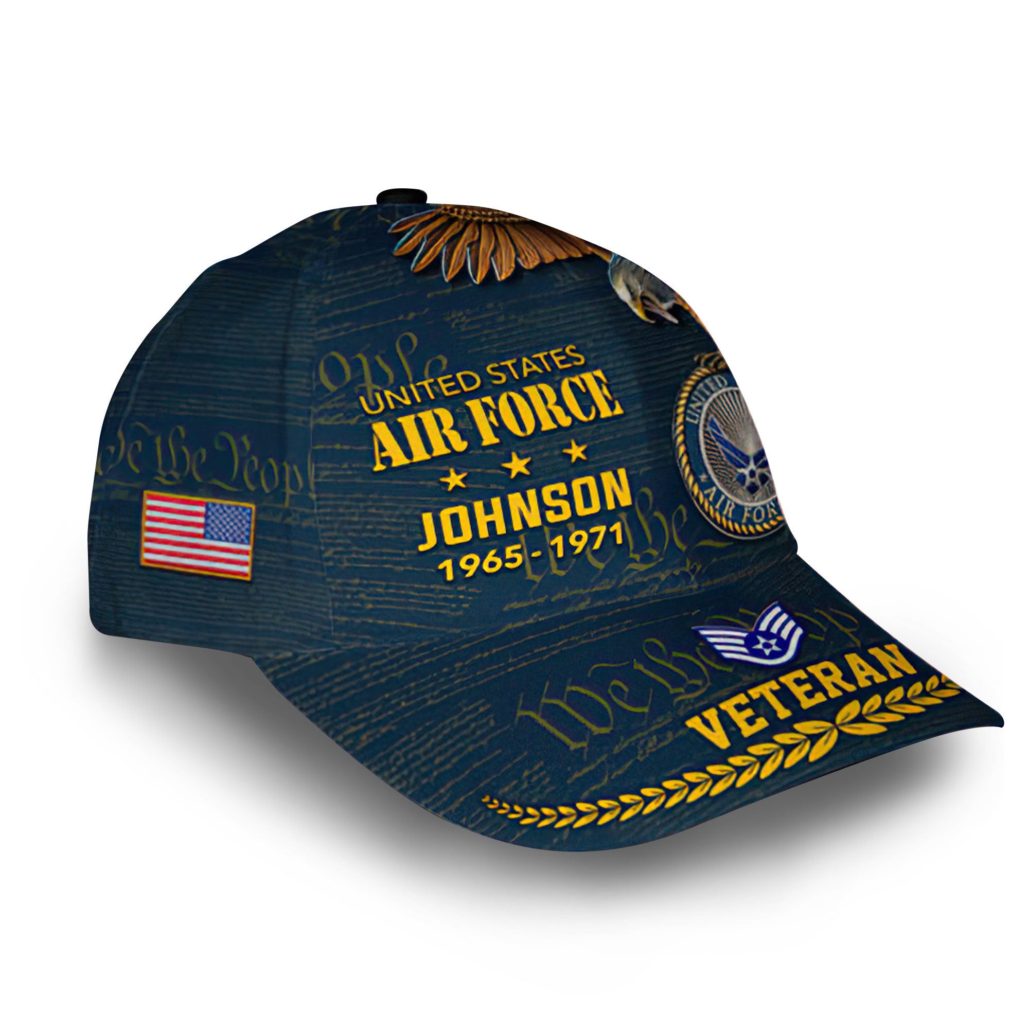 Premium USAF Cap VPVC007604, Custom Name, Rank, Year, Gifts For Air Force Veteran, Best Gifts On Father's Day, Armed Forces Day, Independence Day, Veterans Day.
