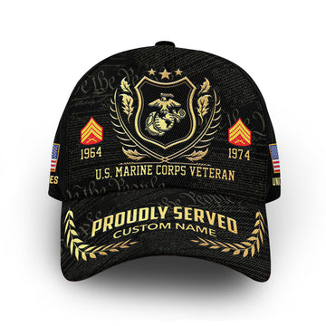 Premium Custom USMC Cap VPVC007803, Gifts For Marine Veteran, Gifts For Dad, For Husband, Best Gifts On Father's Day, Armed Forces Day, Independence Day, Veterans Day.