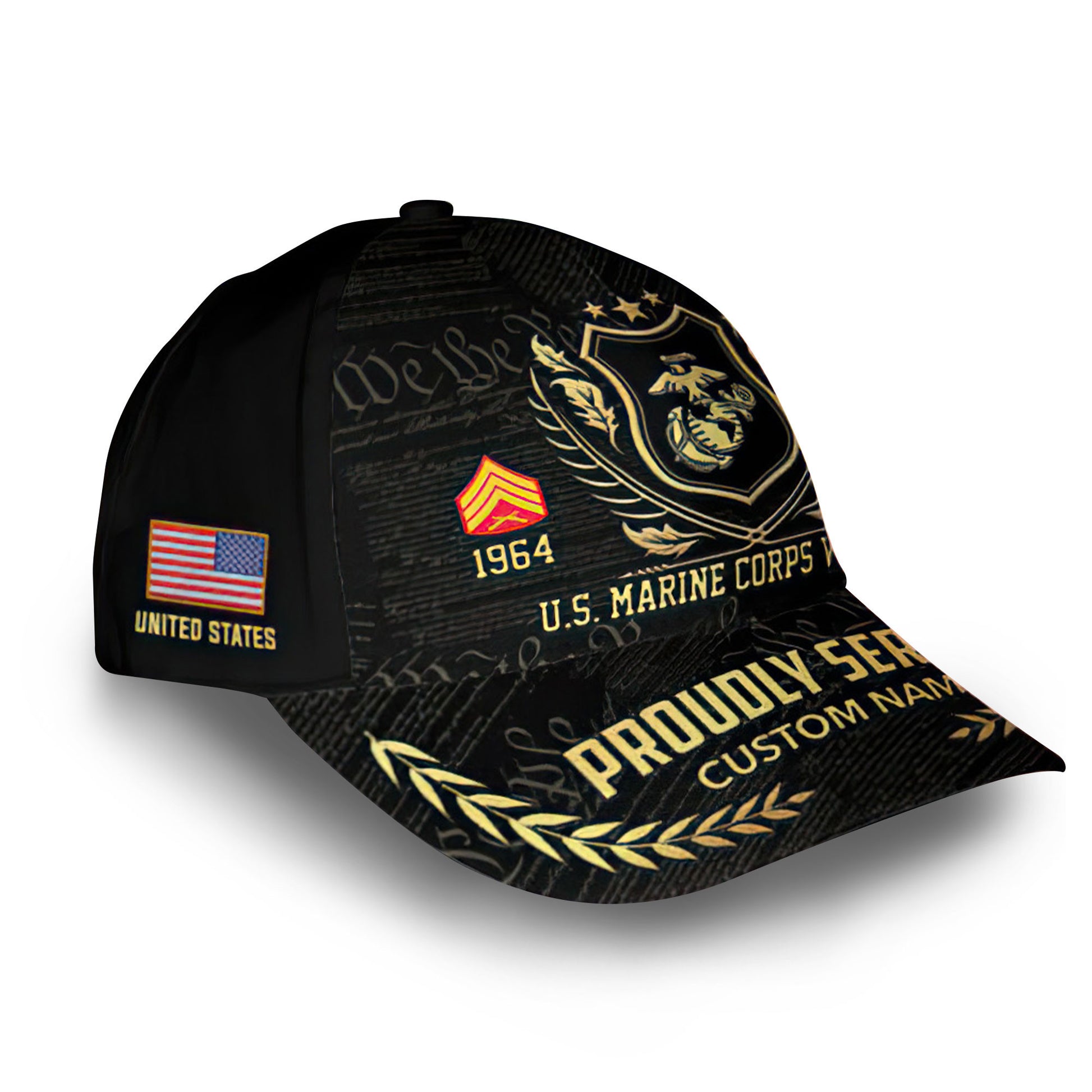 Premium Custom USMC Cap VPVC007803, Gifts For Marine Veteran, Gifts For Dad, For Husband, Best Gifts On Father's Day, Armed Forces Day, Independence Day, Veterans Day.
