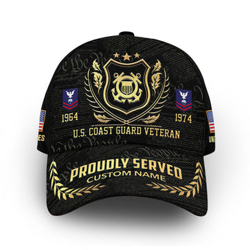 Premium Custom USCG Cap VPVC007805, Gifts For Coast Guard Veteran, Gifts For Dad, For Husband, Best Gifts On Father's Day, Armed Forces Day, Independence Day, Veterans Day.