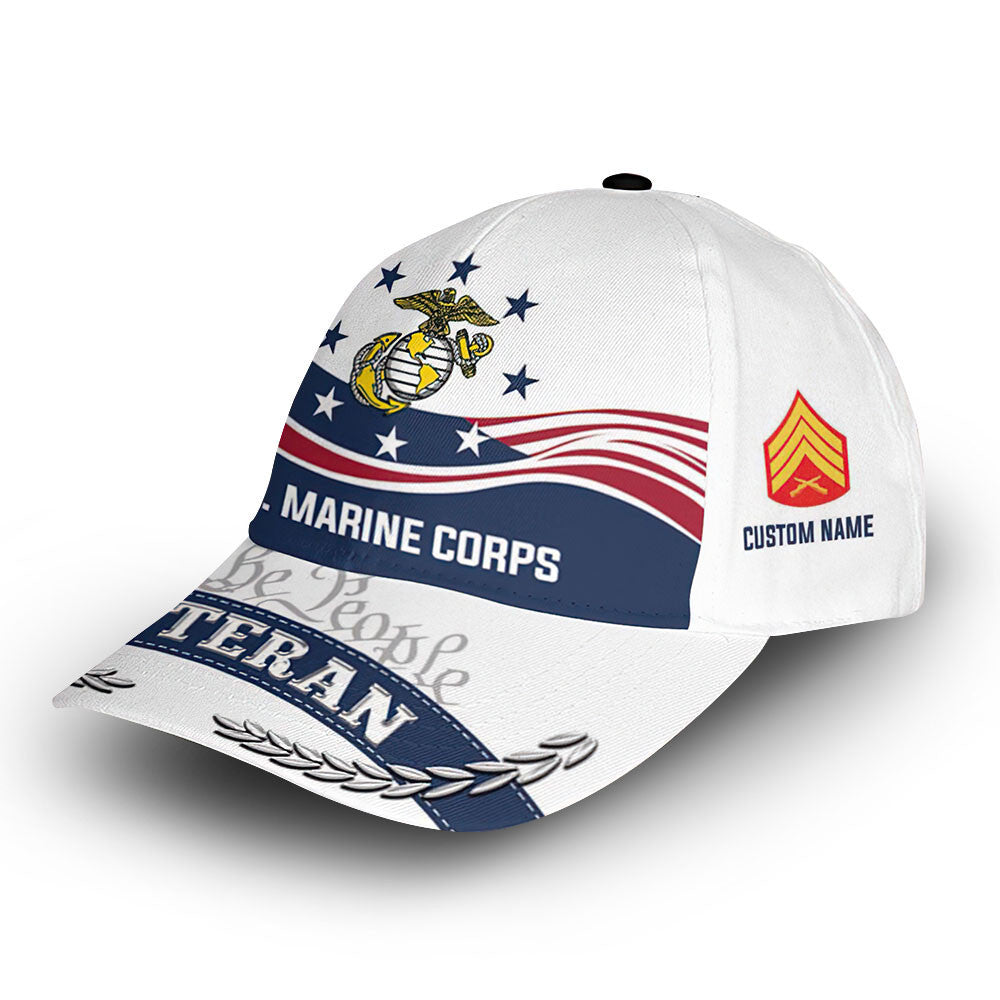 Premium Custom USMC Cap VPVC007903, Gifts For Marine Veteran, Gifts For Dad, For Husband, Best Gifts On Father's Day, Armed Forces Day, Independence Day, Veterans Day.