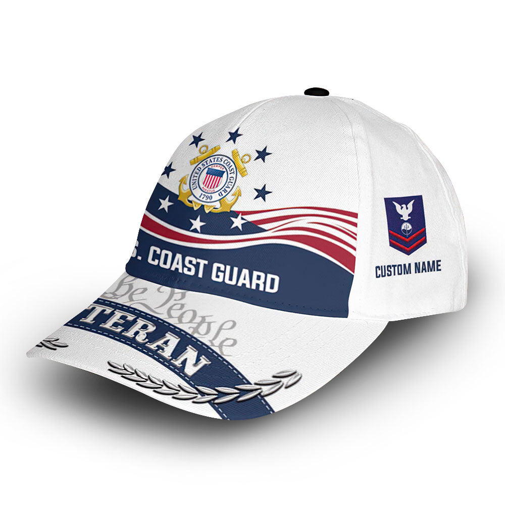 Premium Custom USCG Cap VPVC007905, Gifts For Coast Guard Veteran, Gifts For Dad, For Husband, Best Gifts On Father's Day, Armed Forces Day, Independence Day, Veterans Day.