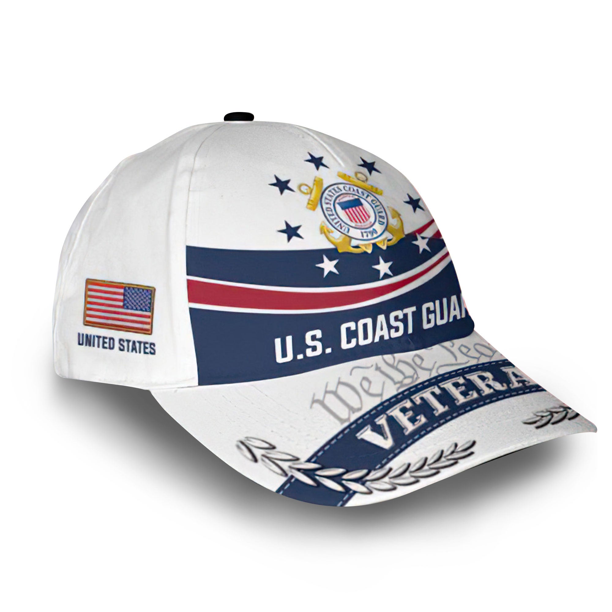 Premium Custom USCG Cap VPVC007905, Gifts For Coast Guard Veteran, Gifts For Dad, For Husband, Best Gifts On Father's Day, Armed Forces Day, Independence Day, Veterans Day.