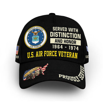Unique Custom Name, Rank, Year, USAF Cap VPVC008004, Gifts For Air Force Veteran, Gifts For Dad, For Husband, Best Gifts On Father's Day, Independence Day, Veterans Day.