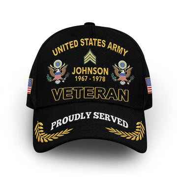US Army Custom Cap VPVC008201, Gifts For Army Veteran, Best Gifts On Father's Day, Armed Forces Day, Independence Day, Veterans Day.