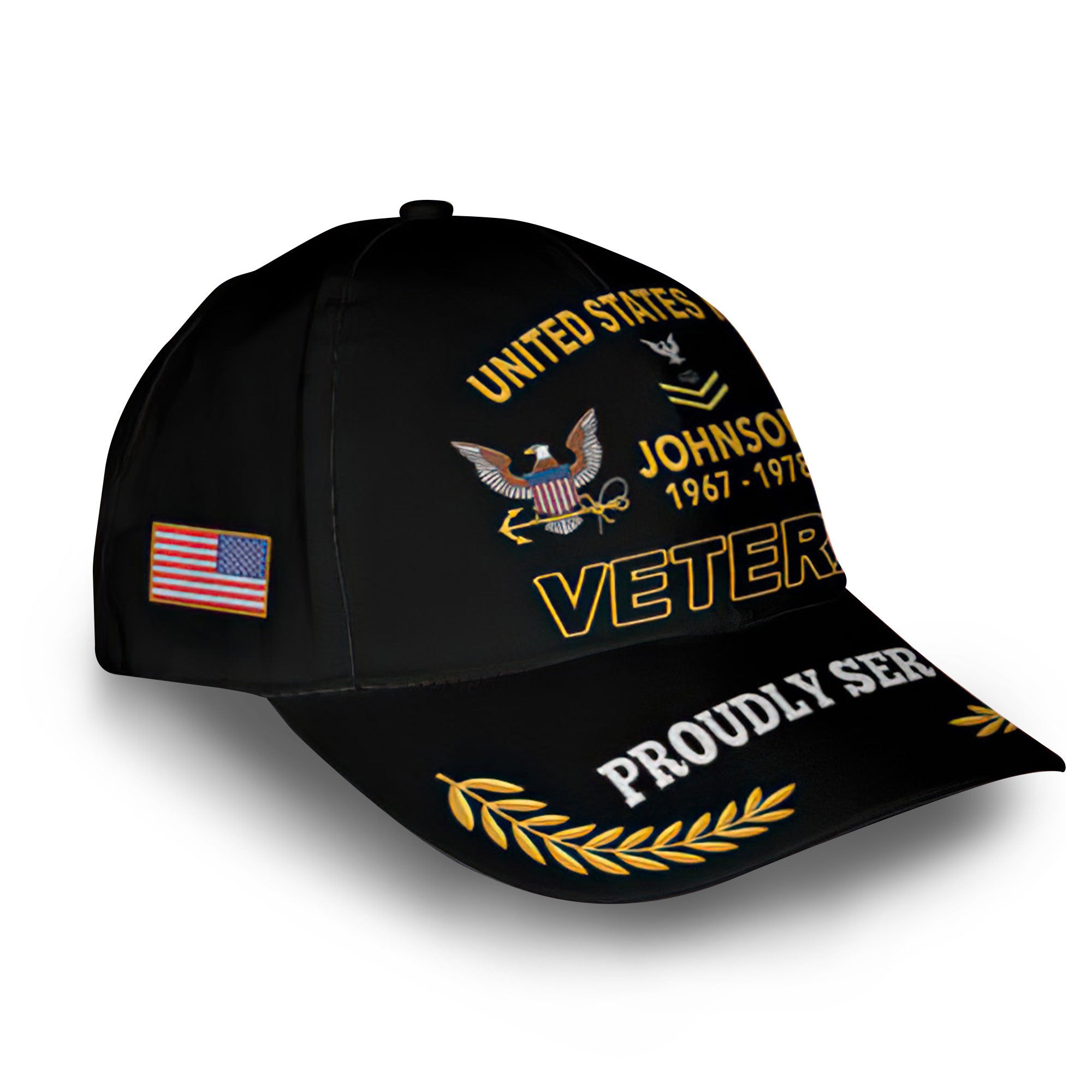 US Navy Custom Cap VPVC008202, Gifts For Navy Veteran, Best Gifts On Father's Day, Armed Forces Day, Independence Day, Veterans Day.
