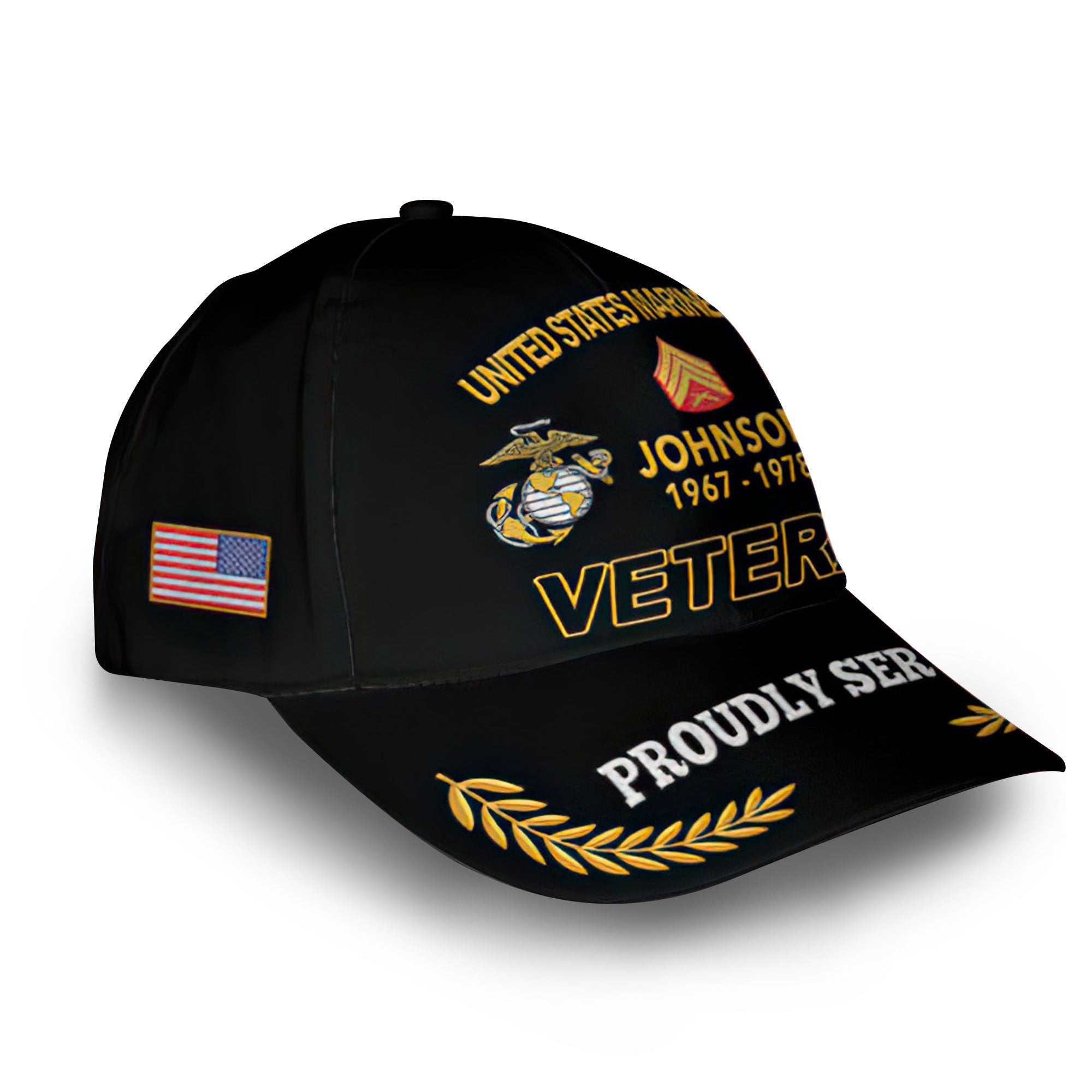 USMC Custom Cap VPVC008203, Gifts For Marine Veteran, Best Gifts On Father's Day, Armed Forces Day, Independence Day, Veterans Day.
