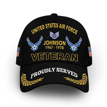 USAF Custom Cap VPVC008204, Gifts For Air Force Veteran, Best Gifts On Father's Day, Armed Forces Day, Independence Day, Veterans Day.