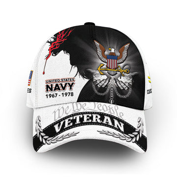 US Navy Custom Cap VPVC008302, Gifts For Navy Veteran, Best Gifts On Father's Day, Armed Forces Day, Independence Day, Veterans Day.