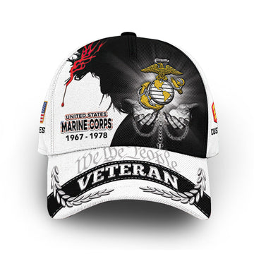 USMC Custom Cap VPVC008303, Gifts For Marine Veteran, Best Gifts On Father's Day, Armed Forces Day, Independence Day, Veterans Day.