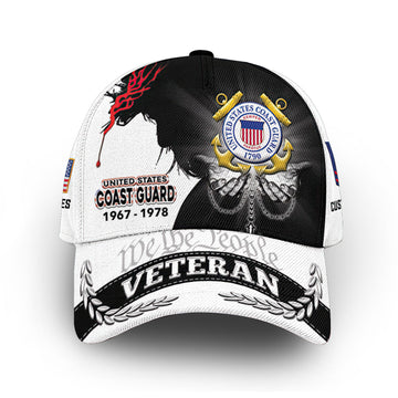 USCG Custom Cap VPVC008305, Gifts For Coast Guard Veteran, Best Gifts On Father's Day, Armed Forces Day, Independence Day, Veterans Day.