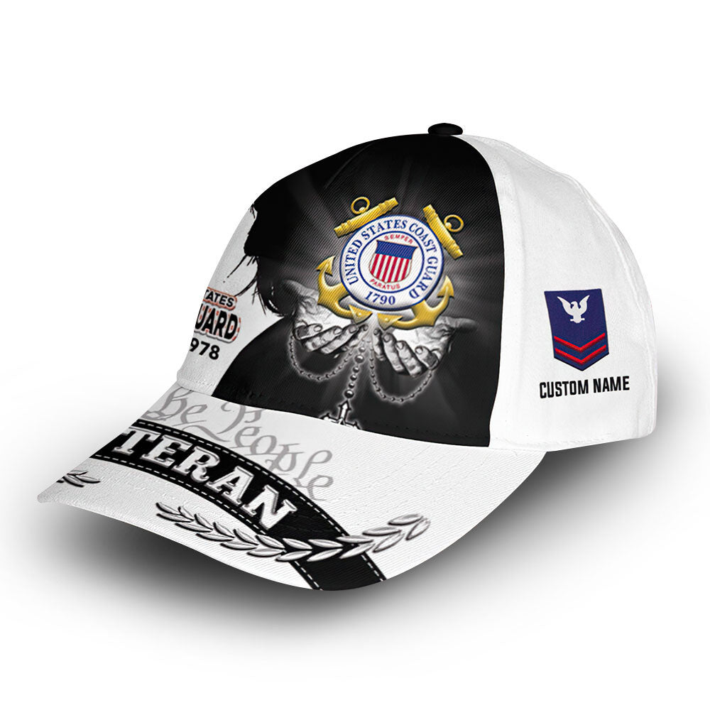 USCG Custom Cap VPVC008305, Gifts For Coast Guard Veteran, Best Gifts On Father's Day, Armed Forces Day, Independence Day, Veterans Day.