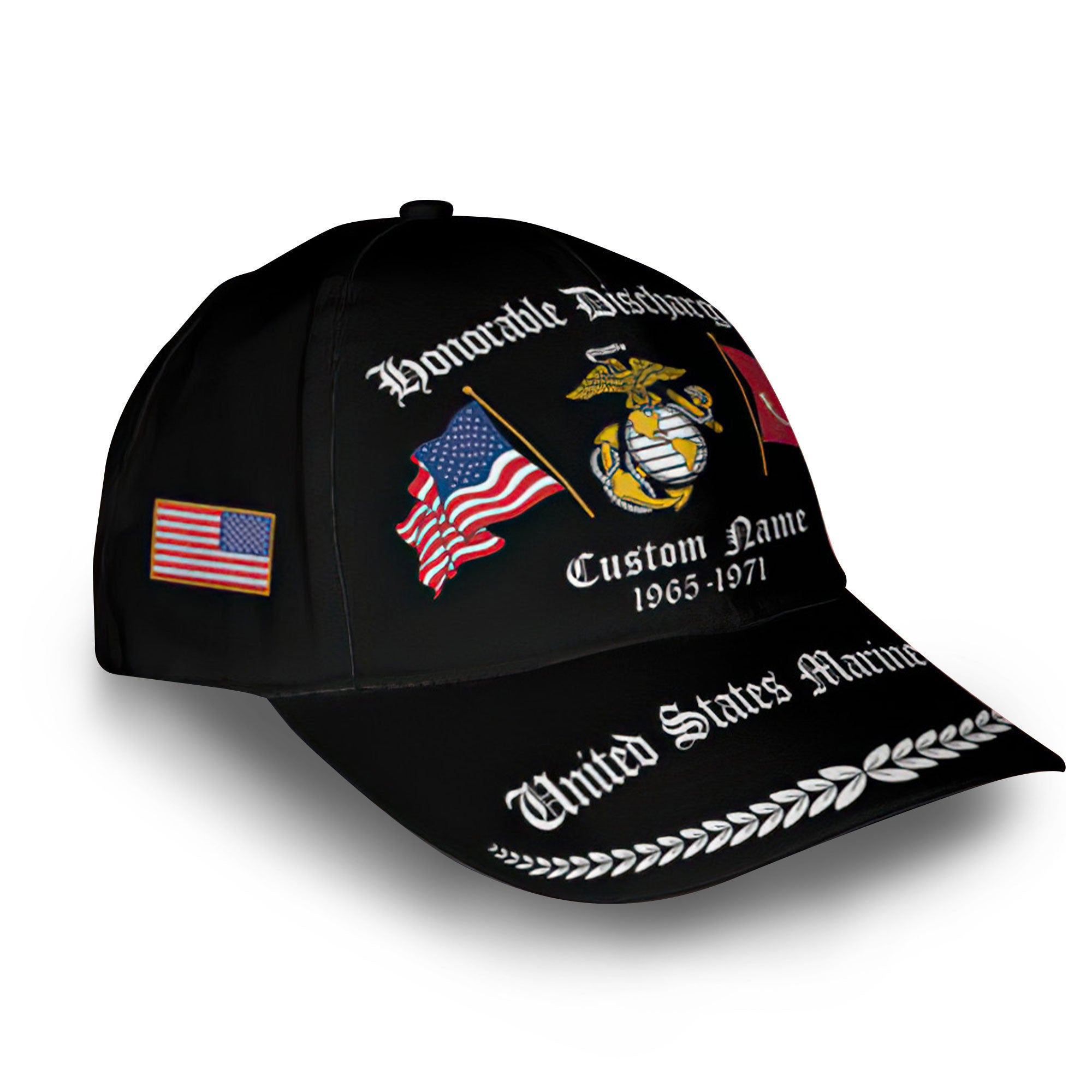 Premium Custom USMC Cap VPVC008403, Gifts For Marine Veteran, Best Gifts On Father's Day, Armed Forces Day, Independence Day, Veterans Day.
