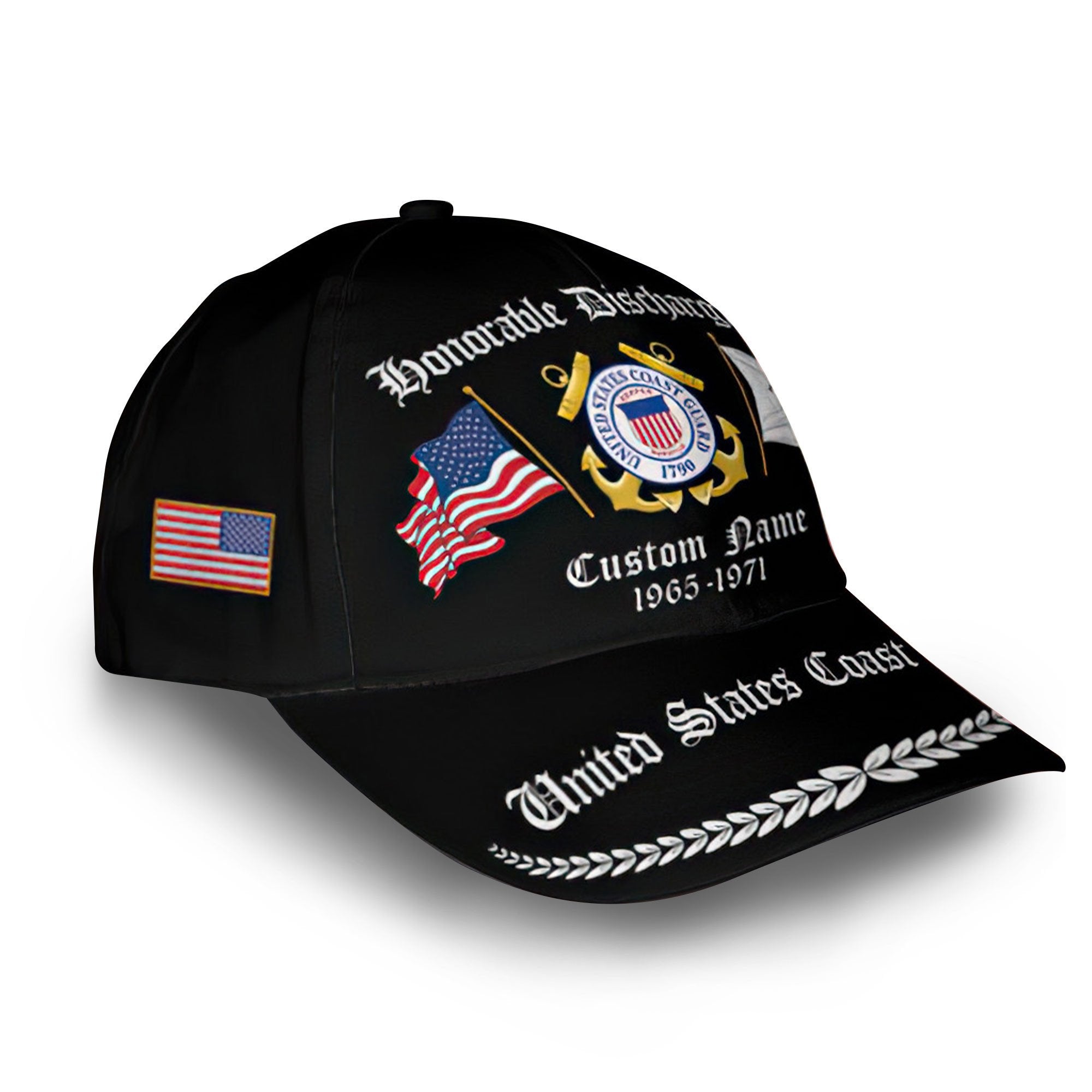Premium Custom USCG Cap VPVC008405, Gifts For Coast Guard Veteran, Best Gifts On Father's Day, Armed Forces Day, Independence Day, Veterans Day.