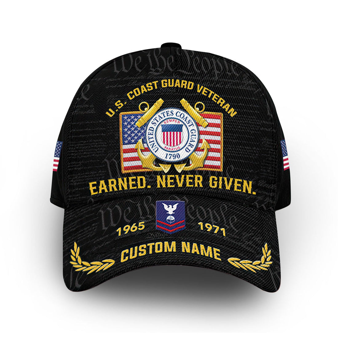 Premium Custom USCG Cap VPVC008505, Gifts For Coast Guard Veteran, Best Gifts On Father's Day, Armed Forces Day, Independence Day, Veterans Day.