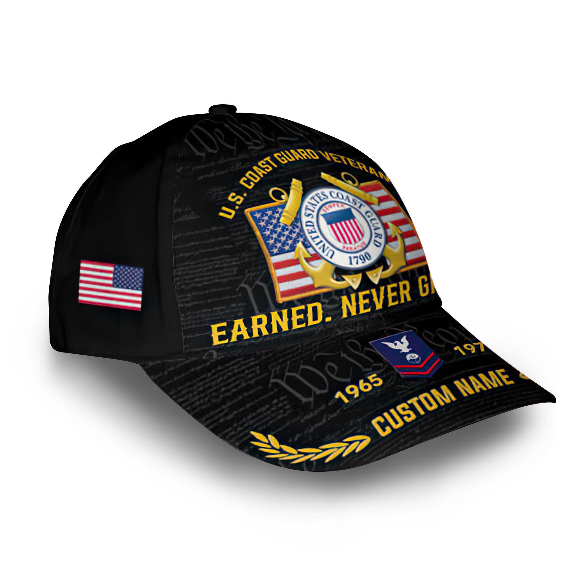 Premium Custom USCG Cap VPVC008505, Gifts For Coast Guard Veteran, Best Gifts On Father's Day, Armed Forces Day, Independence Day, Veterans Day.