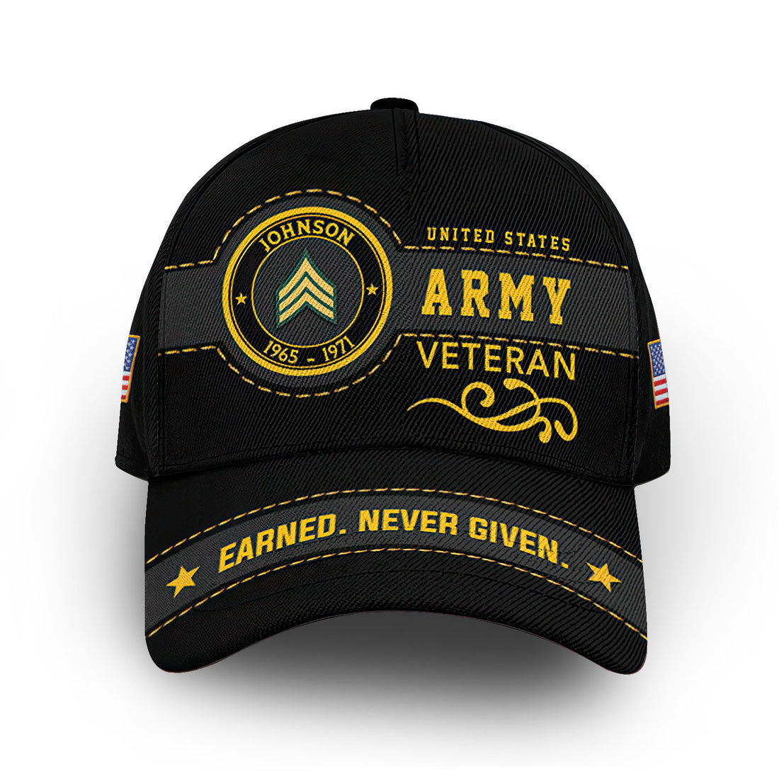 Premium US Army Cap VPVC008601, Custom Name, Rank, Year, Gifts For Army Veteran, Best Gifts On Father's Day, Armed Forces Day, Independence Day, Veterans Day.