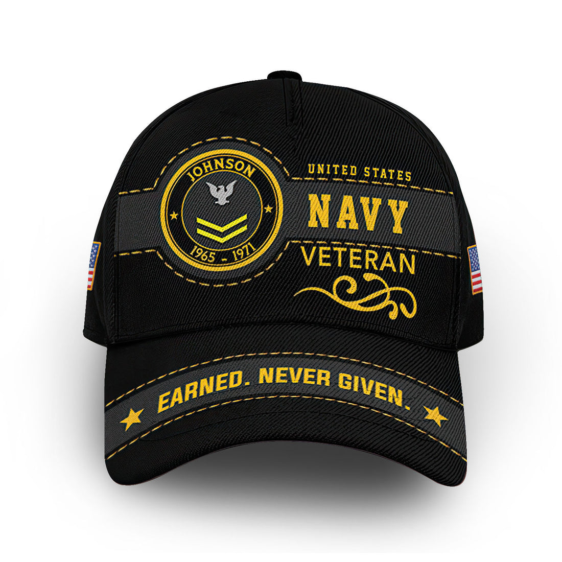 Premium US Navy Cap VPVC008602, Custom Name, Rank, Year, Gifts For Navy Veteran, Best Gifts On Father's Day, Armed Forces Day, Independence Day, Veterans Day.