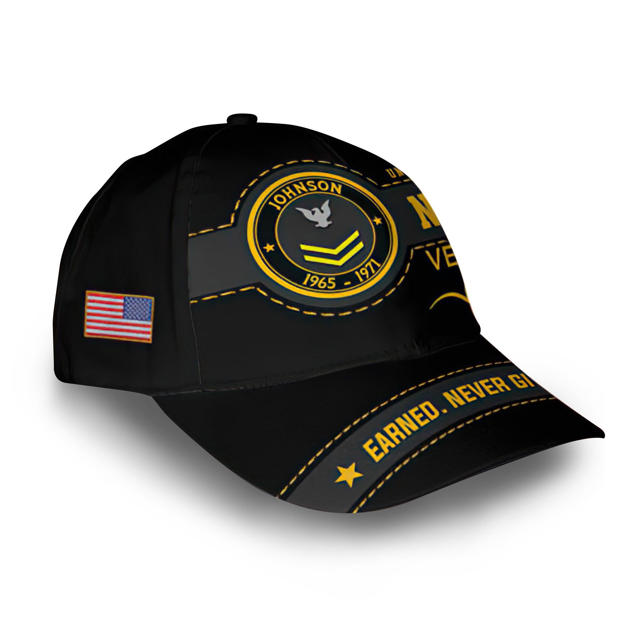Premium US Navy Cap VPVC008602, Custom Name, Rank, Year, Gifts For Navy Veteran, Best Gifts On Father's Day, Armed Forces Day, Independence Day, Veterans Day.