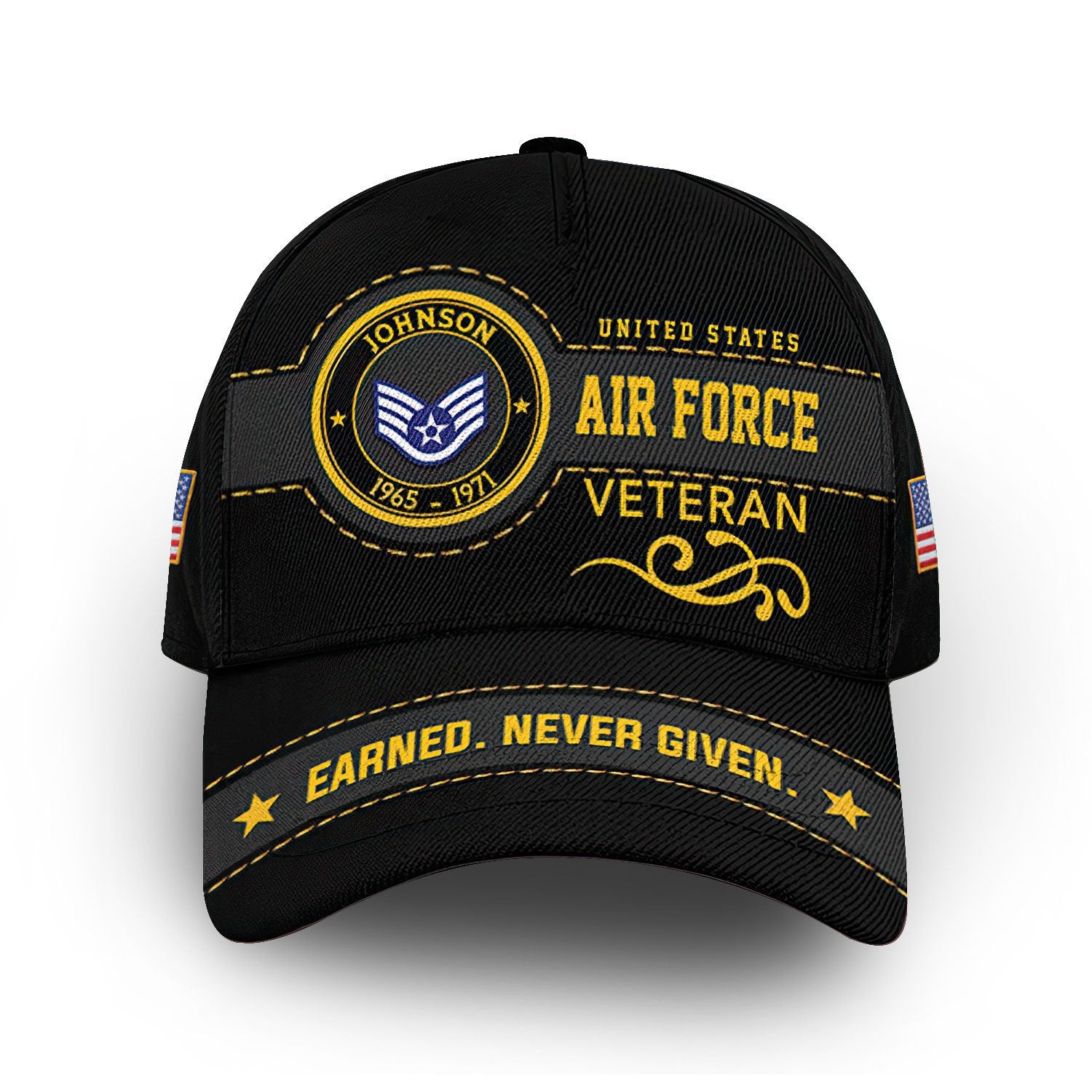 Premium USAF Cap VPVC008604, Custom Name, Rank, Year, Gifts For Air Force Veteran, Best Gifts On Father's Day, Armed Forces Day, Independence Day, Veterans Day.