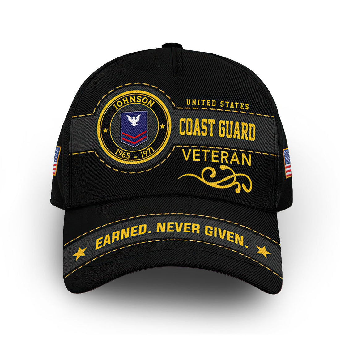 Premium USCG Cap VPVC008605, Custom Name, Rank, Year, Gifts For Coast Guard Veteran, Best Gifts On Father's Day, Armed Forces Day, Independence Day, Veterans Day.