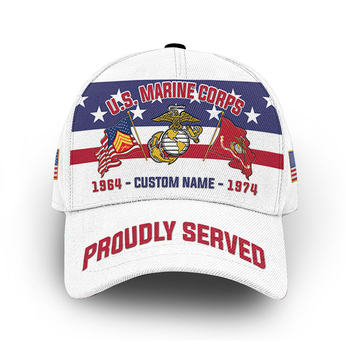 Premium USMC Cap VPVC008703, Custom Name, Rank, Year, Gifts For Marine Veteran, Best Gifts On Father's Day, Armed Forces Day, Independence Day, Veterans Day.