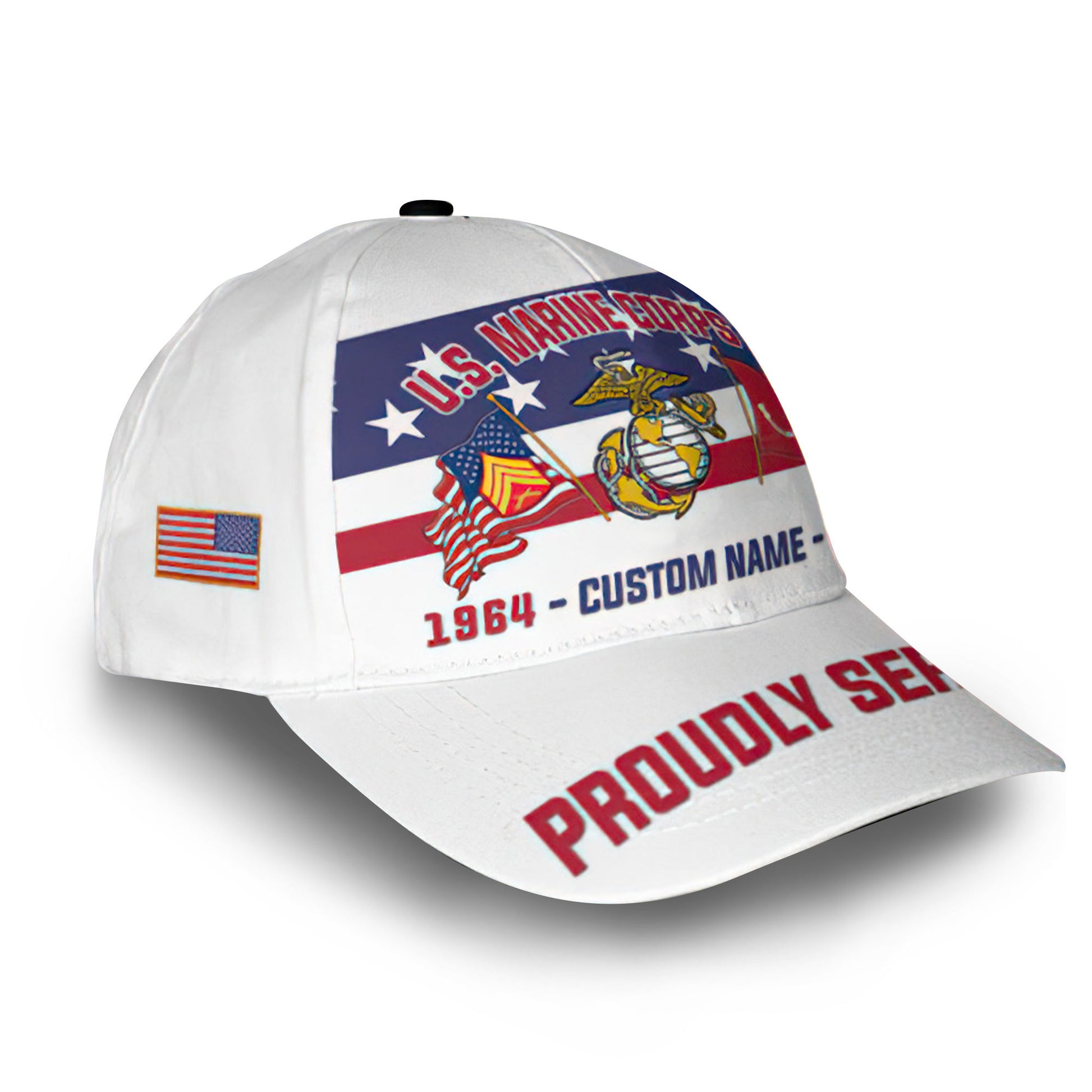 Premium USMC Cap VPVC008703, Custom Name, Rank, Year, Gifts For Marine Veteran, Best Gifts On Father's Day, Armed Forces Day, Independence Day, Veterans Day.
