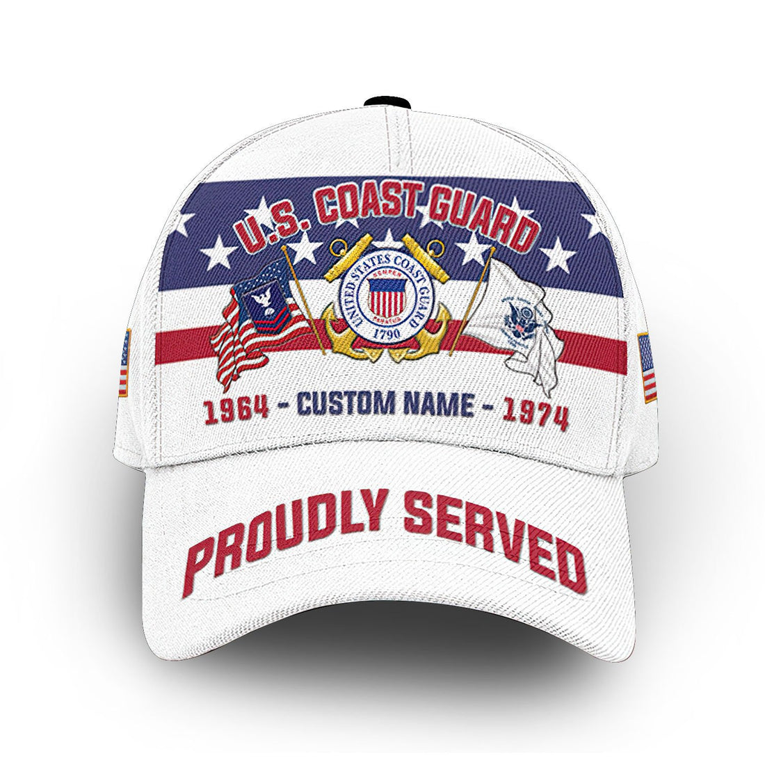 Premium USCG Cap VPVC008705, Custom Name, Rank, Year, Gifts For Coast Guard Veteran, Best Gifts On Father's Day, Armed Forces Day, Independence Day, Veterans Day.