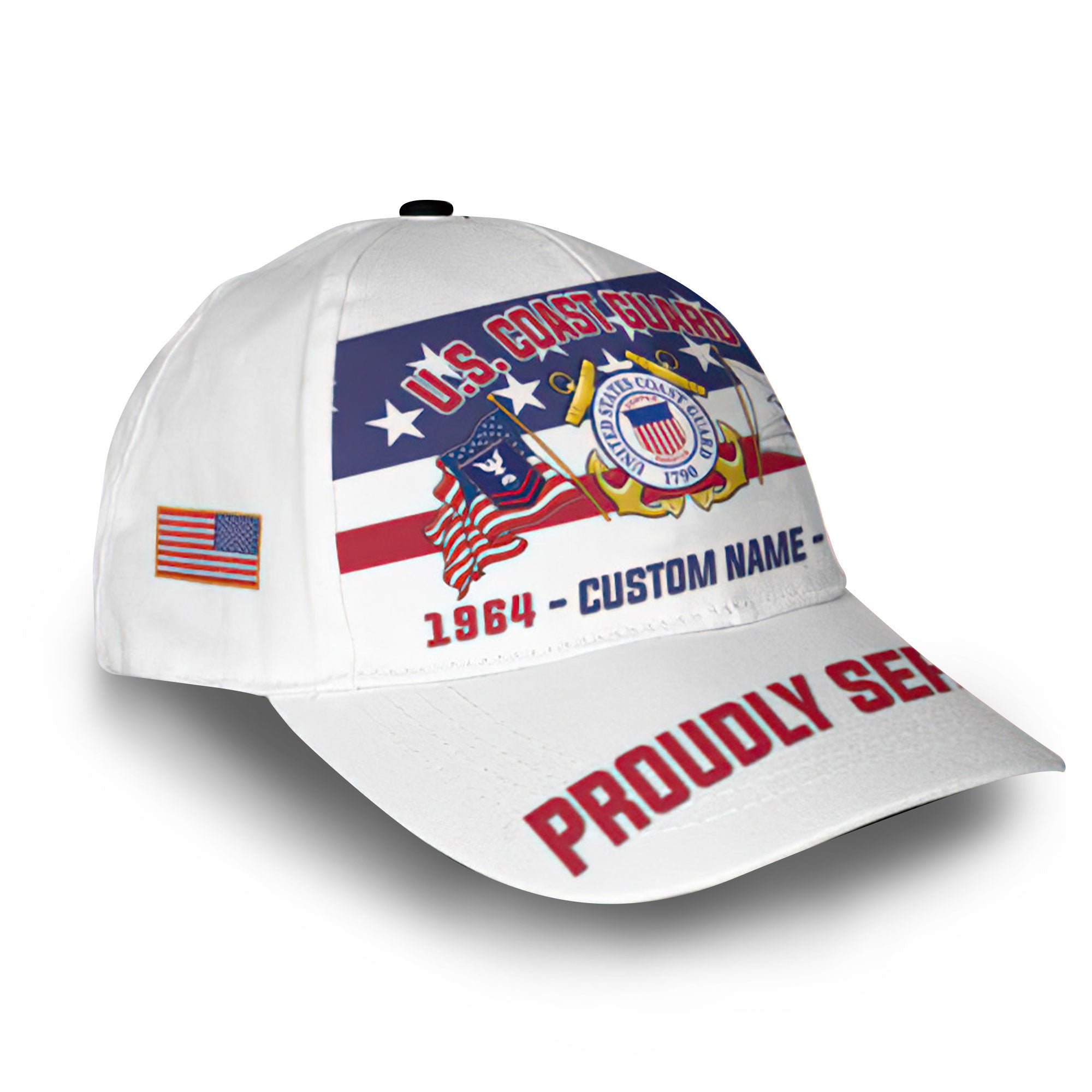 Premium USCG Cap VPVC008705, Custom Name, Rank, Year, Gifts For Coast Guard Veteran, Best Gifts On Father's Day, Armed Forces Day, Independence Day, Veterans Day.