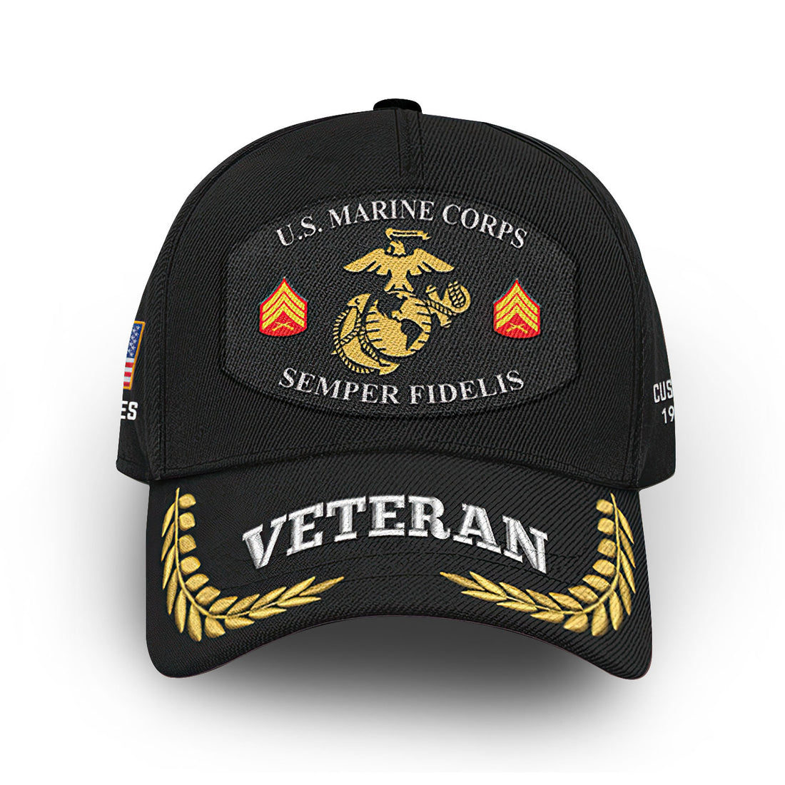 Premium Custom USMC Cap VPVC008903, Gifts For Marine Veteran, Gifts For Dad, For Husband, Best Gifts On Father's Day, Armed Forces Day, Independence Day, Veterans Day.