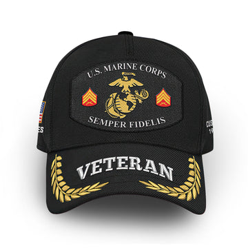 Premium Custom USMC Cap VPVC008903, Gifts For Marine Veteran, Gifts For Dad, For Husband, Best Gifts On Father's Day, Armed Forces Day, Independence Day, Veterans Day.