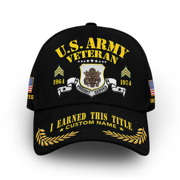 Unique Custom Name, Rank, Year, US Army Cap VPVC009001, Gifts For Army Veteran, Gifts For Dad, For Husband, Best Gifts On Father's Day, Independence Day, Veterans Day.