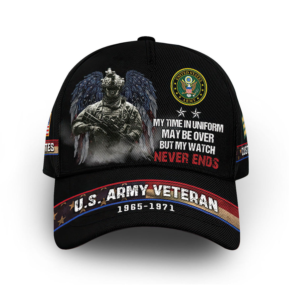 Unique Custom Name, Rank, Year, US Army Cap VPVC009101, Gifts For Army Veteran, Gifts For Dad, For Husband, Best Gifts On Father's Day, Independence Day, Veterans Day.