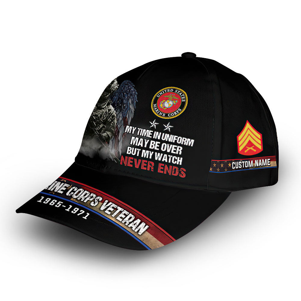 Unique Custom Name, Rank, Year, USMC Cap VPVC009103, Gifts For Marine Veteran, Gifts For Dad, For Husband, Best Gifts On Father's Day, Independence Day, Veterans Day.