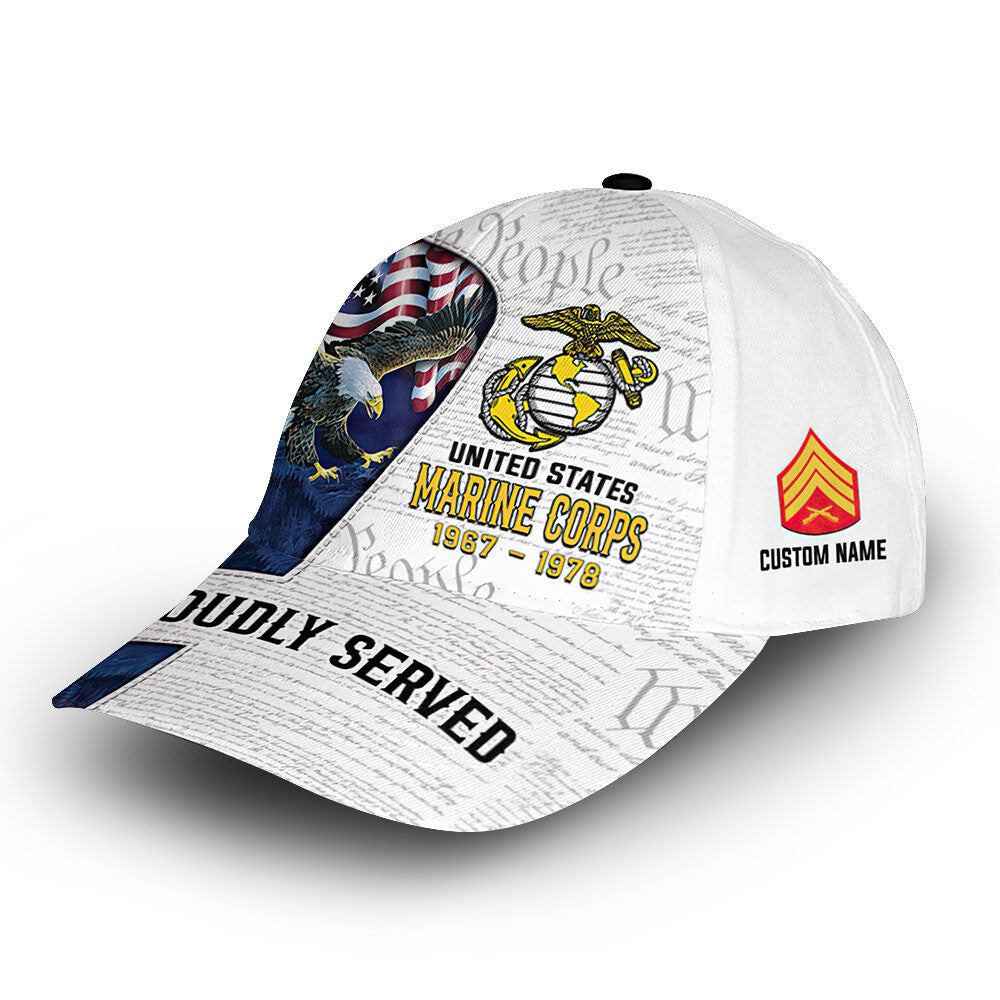 USMC Custom Cap VPVC009203, Gifts For Marine Veteran, Best Gifts On Father's Day, Armed Forces Day, Independence Day, Veterans Day.