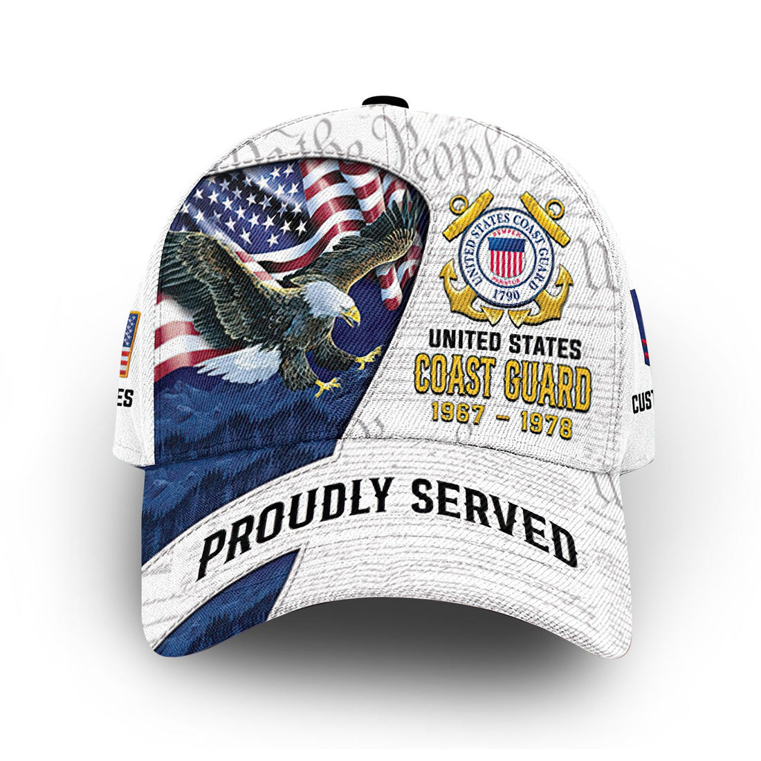USCG Custom Cap VPVC009205, Gifts For Coast Guard Veteran, Best Gifts On Father's Day, Armed Forces Day, Independence Day, Veterans Day.