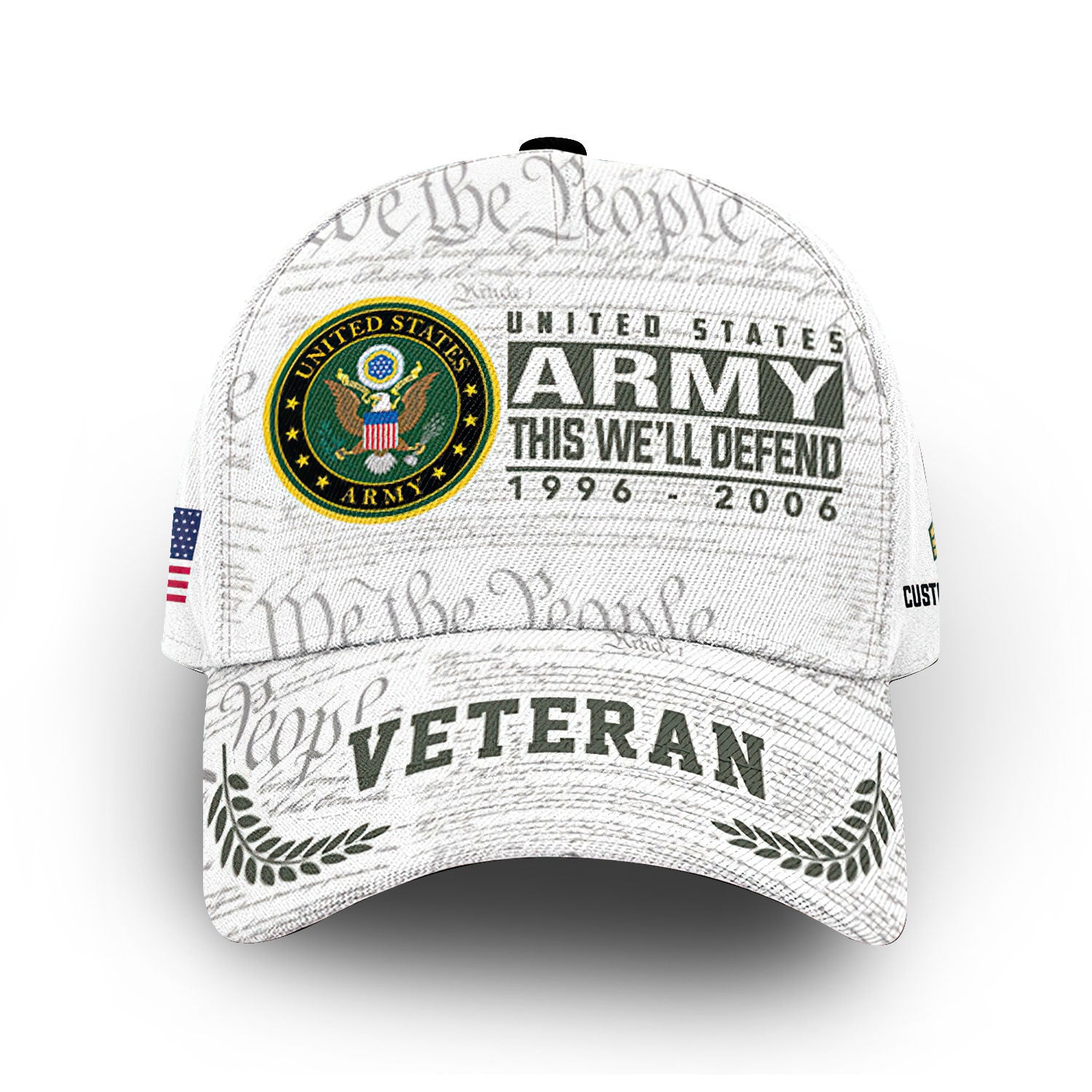 US Army Custom Cap VPVC009301, Gifts For Army Veteran, Best Gifts On Father's Day, Armed Forces Day, Independence Day, Veterans Day.