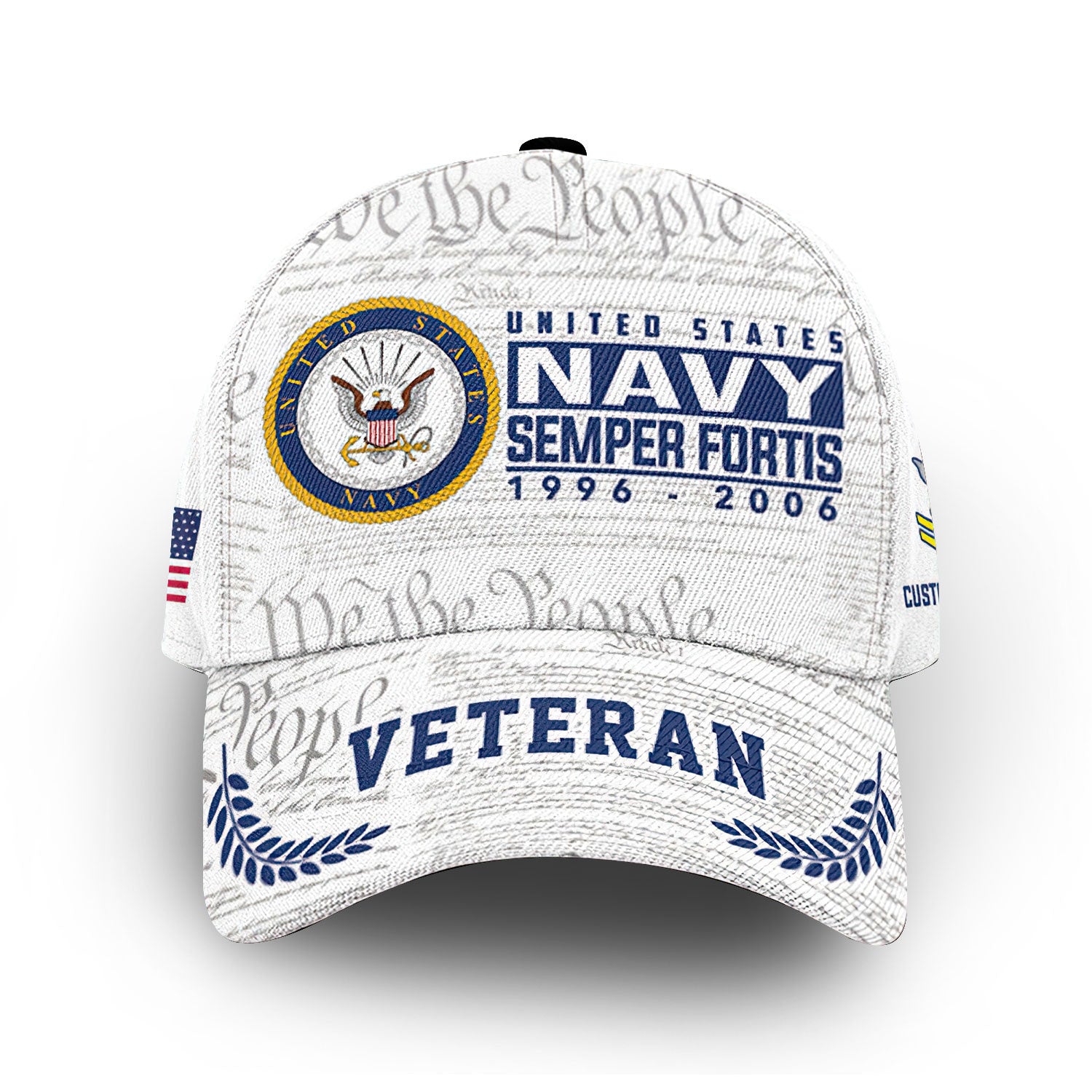 US Navy Custom Cap VPVC009302, Gifts For Navy Veteran, Best Gifts On Father's Day, Armed Forces Day, Independence Day, Veterans Day.