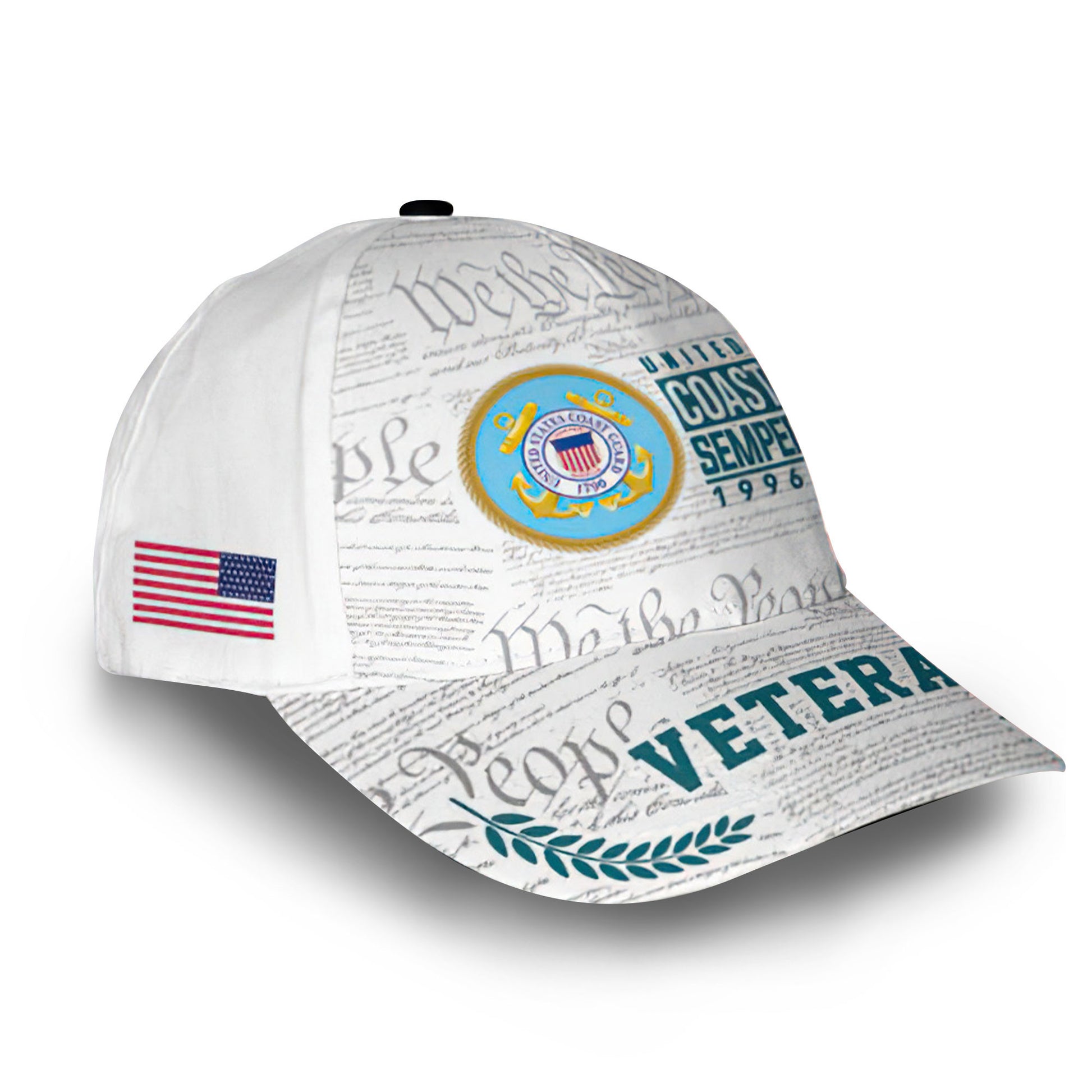USCG Custom Cap VPVC009305, Gifts For Coast Guard Veteran, Best Gifts On Father's Day, Armed Forces Day, Independence Day, Veterans Day.