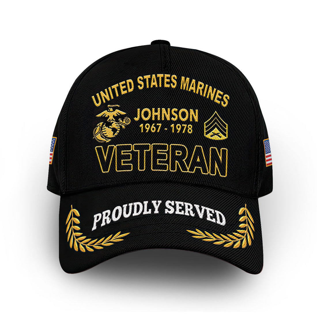 Premium Custom USMC Cap VPVC009403, Gifts For Marine Veteran, Best Gifts On Father's Day, Armed Forces Day, Independence Day, Veterans Day.
