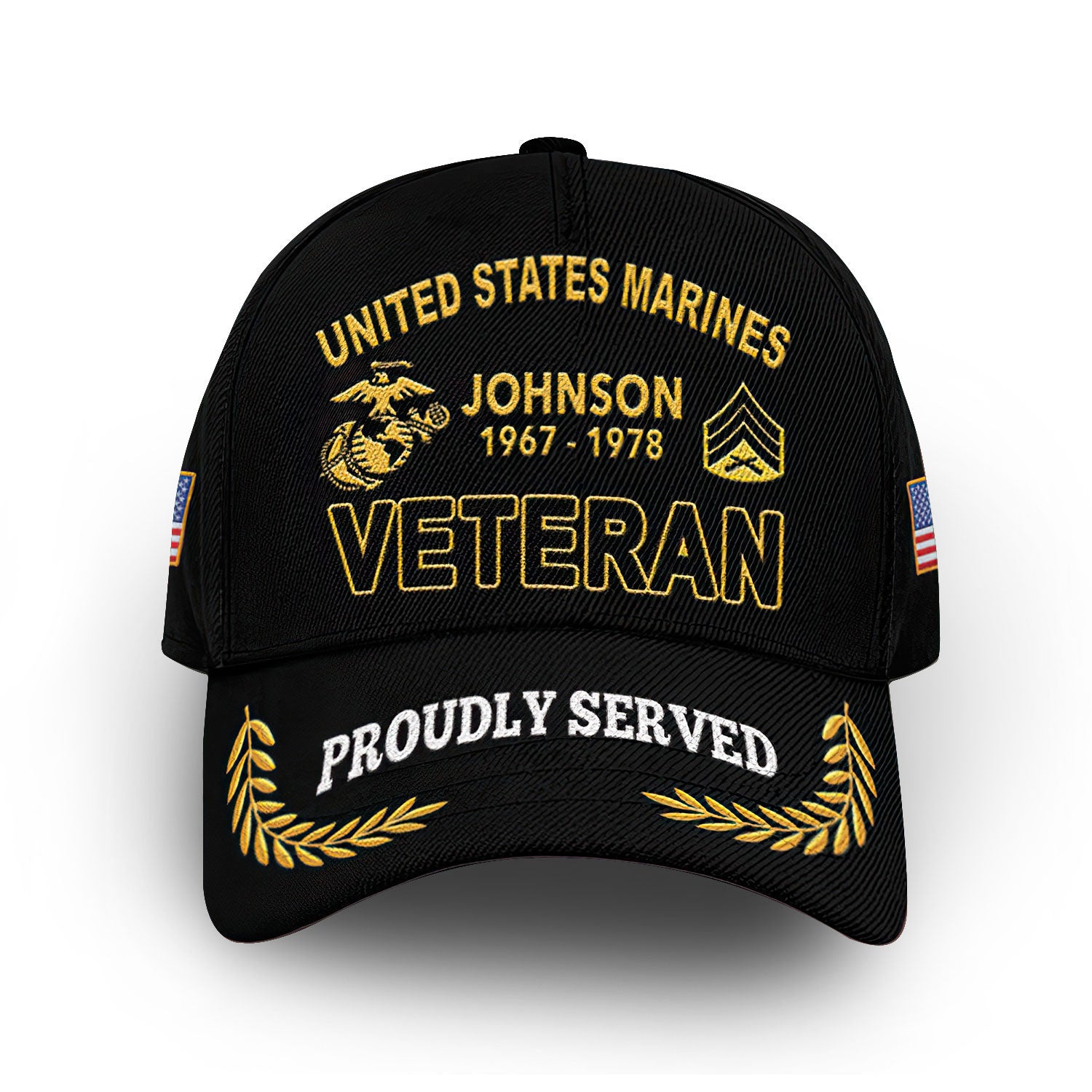 Premium Custom USMC Cap VPVC009403, Gifts For Marine Veteran, Best Gifts On Father's Day, Armed Forces Day, Independence Day, Veterans Day.