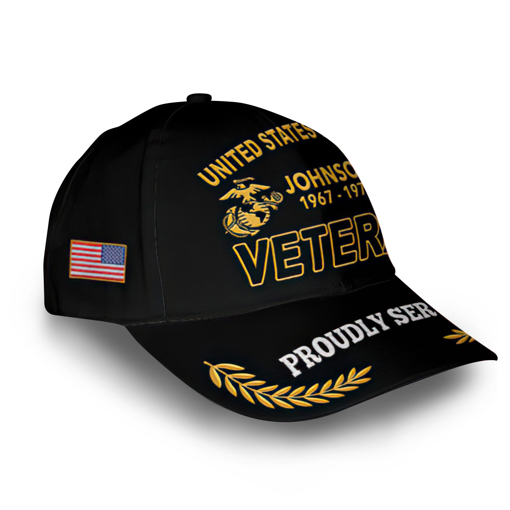Premium Custom USMC Cap VPVC009403, Gifts For Marine Veteran, Best Gifts On Father's Day, Armed Forces Day, Independence Day, Veterans Day.