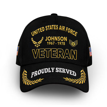 Premium Custom USAF Cap VPVC009404, Gifts For Air Force Veteran, Best Gifts On Father's Day, Armed Forces Day, Independence Day, Veterans Day.